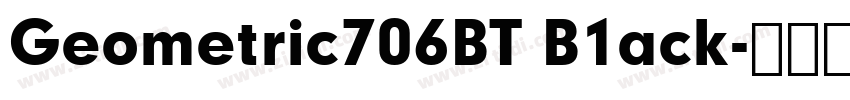 Geometric706BT B1ack字体转换